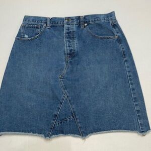 Velvet Heart Yelena 31 Classic Denim Skirt Button Down Fly Excellent Worn Once